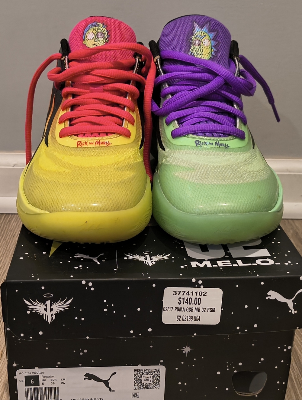 Boys' Puma x Rick and Morty Collab Colorblock Sneakers | Size 6